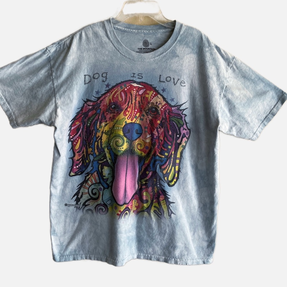 The Mountain Multicolor 'Dog Is Love' Short Sleeve Tee